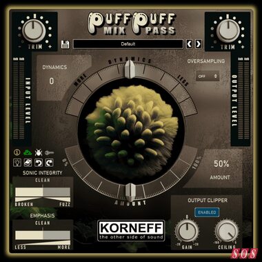 Korneff Audio Puff Puff Mix Pass harmonic saturation enhancer plug-in